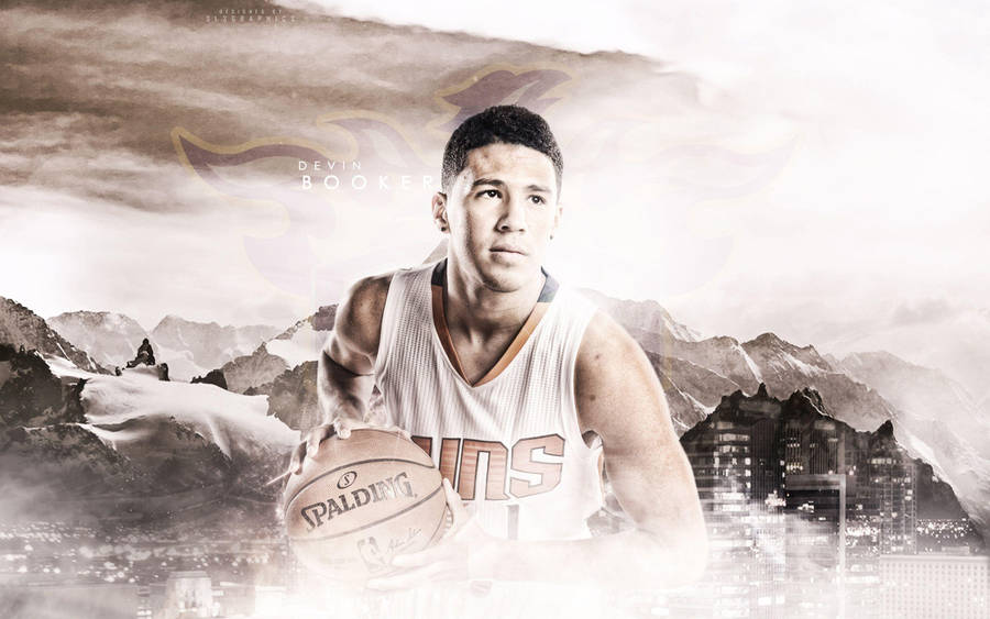 Devin Booker Pale Faded Poster Wallpaper