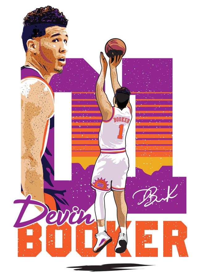 Devin Booker Vector Art Design Wallpaper