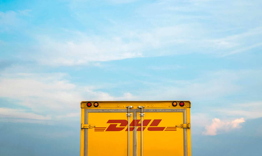 Dhl Courier Truck Doors Wallpaper