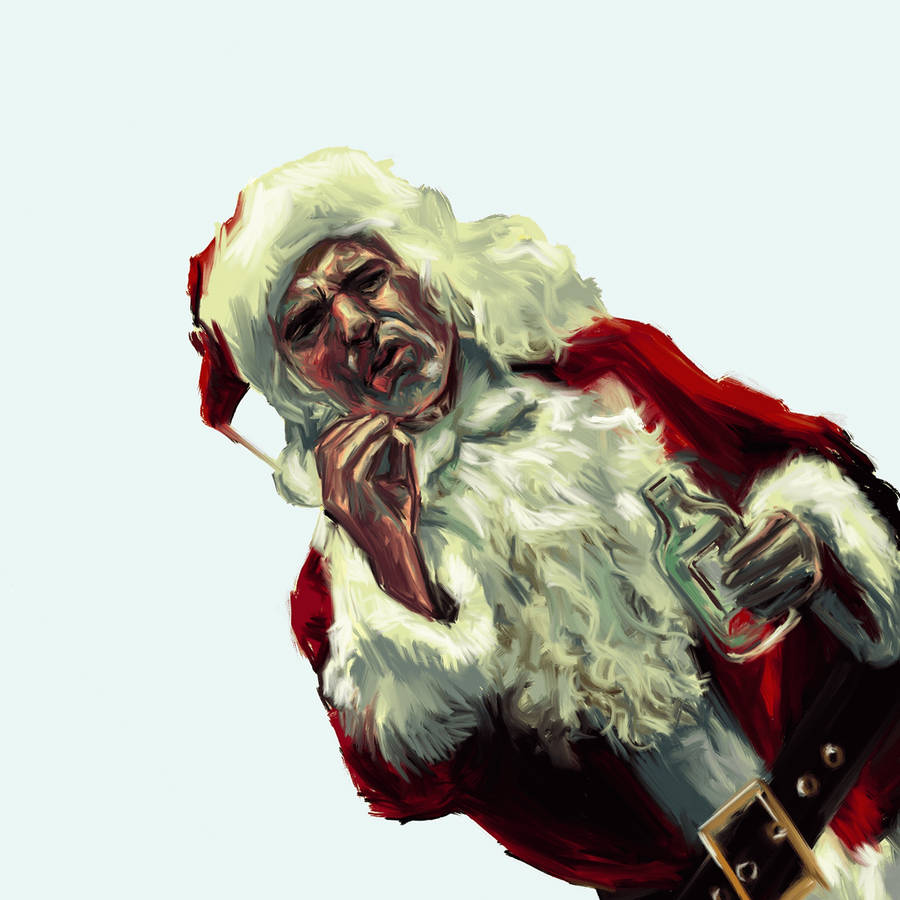 Diagonal And Drunk Evil Santa Wallpaper