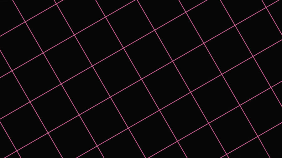 Diagonal Grid Black And Pink Aesthetic Wallpaper