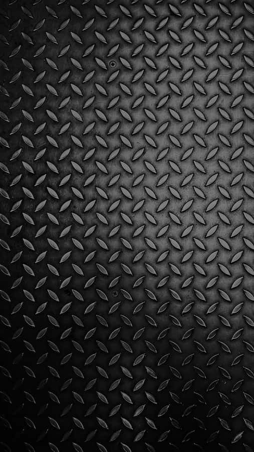 Diamond Plate Black Metal Texture Wallpaper