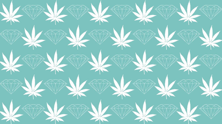 Diamond Supply Co White Cannabis Pattern Wallpaper