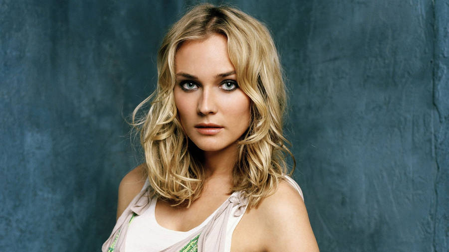 Diane Kruger Stone Wall Wallpaper