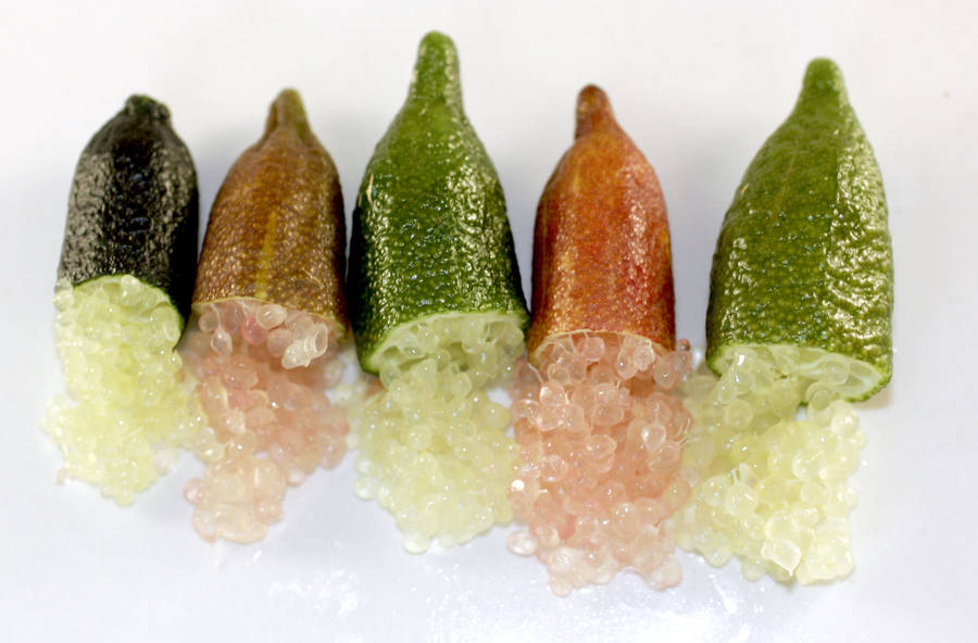 Different Colors Of Finger Lime Fruit Wallpaper