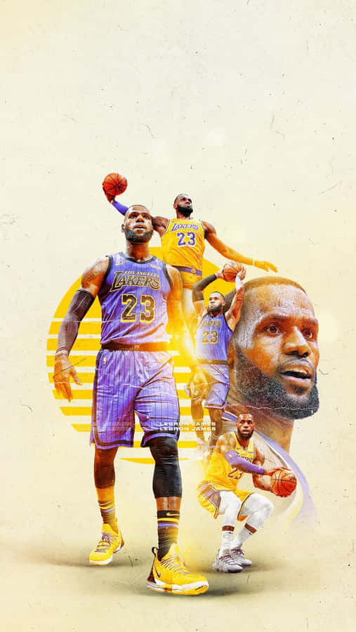 Different Facial Expressions Of King Lebron James Wallpaper
