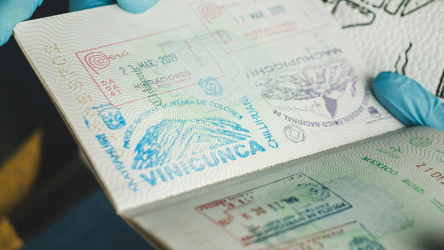 Different Passport Stamps Wallpaper