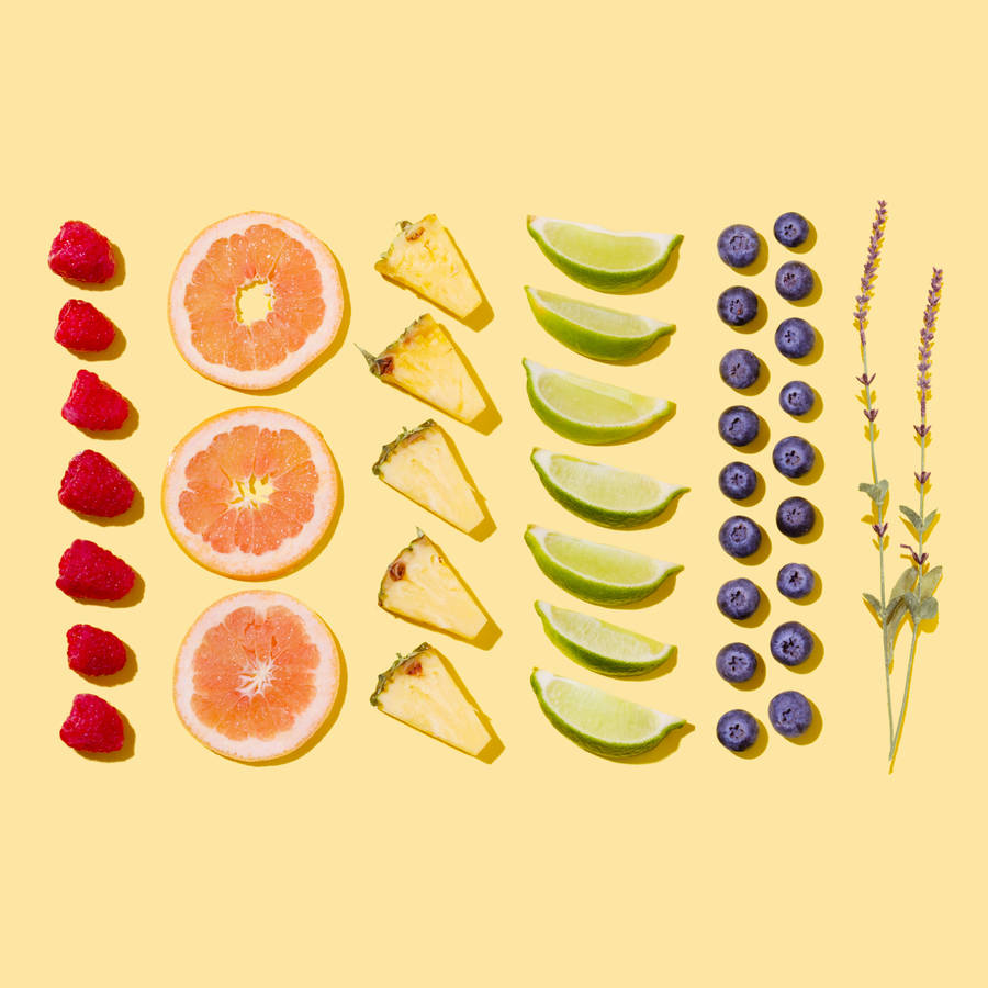 Different Sliced Fruits Wallpaper
