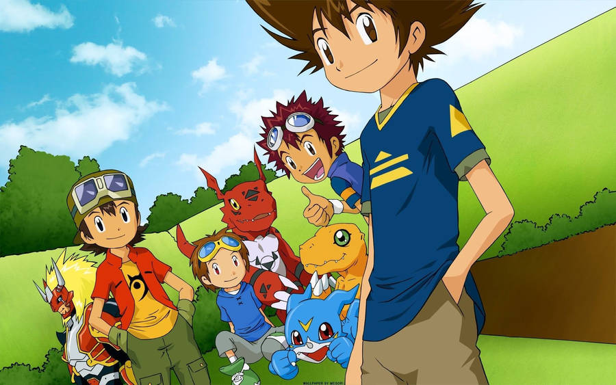 Digimon Taichi, Agumon And Pals Wallpaper