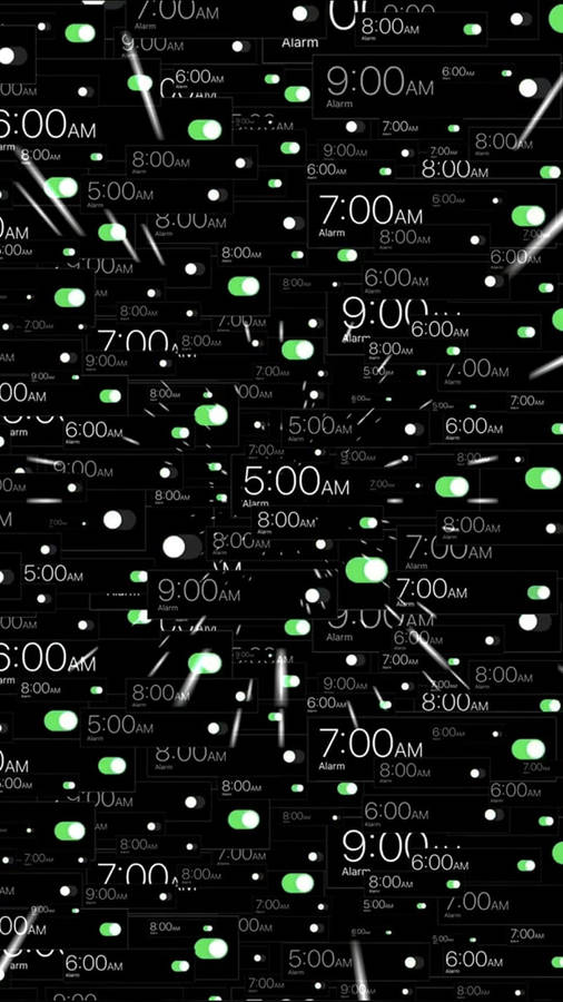 Digital Alarm Clock Collage Wallpaper