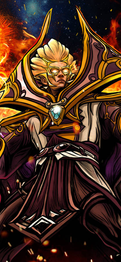 Digital Art Carl Invoker Dota 2 Iphone Wallpaper