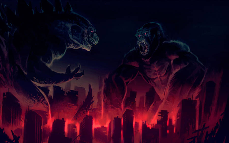 Digital Art Godzilla Vs Kong Wallpaper