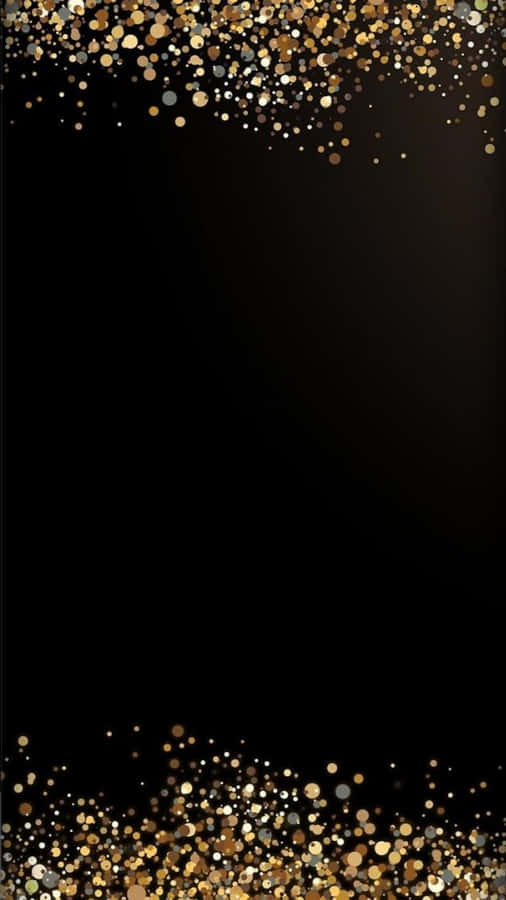 Digital Black And Gold Glitter Portrait Poster Wallpaper