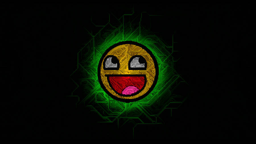 Digital Meme Face Emoji Wallpaper