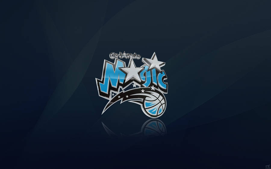 Digital Orlando Magic Logo In Blue Wallpaper