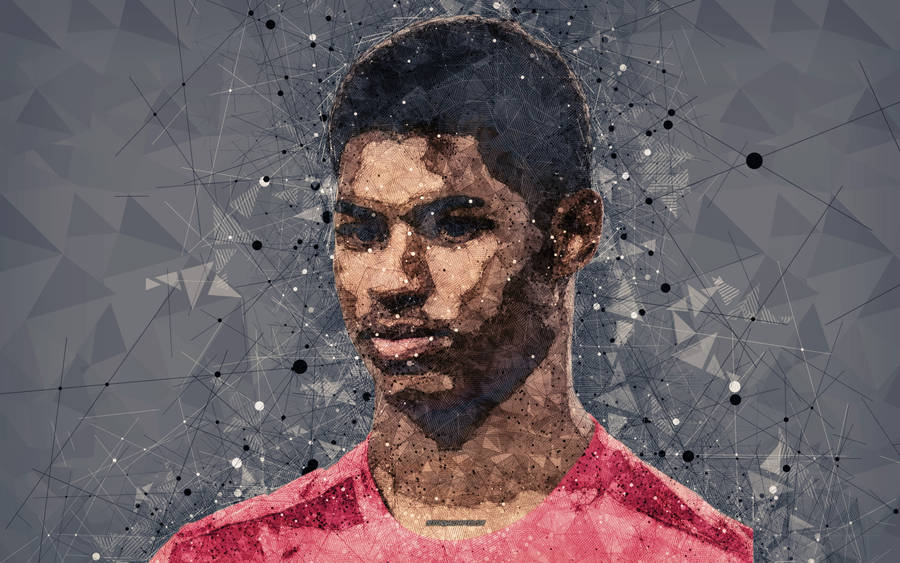 Digital Portrait Marcus Rashford Wallpaper