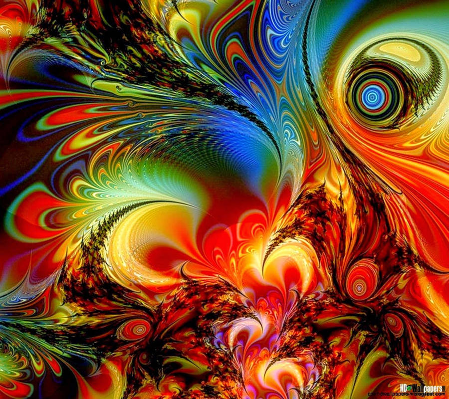 Digital Psychedelic Art Live 3d Wallpaper