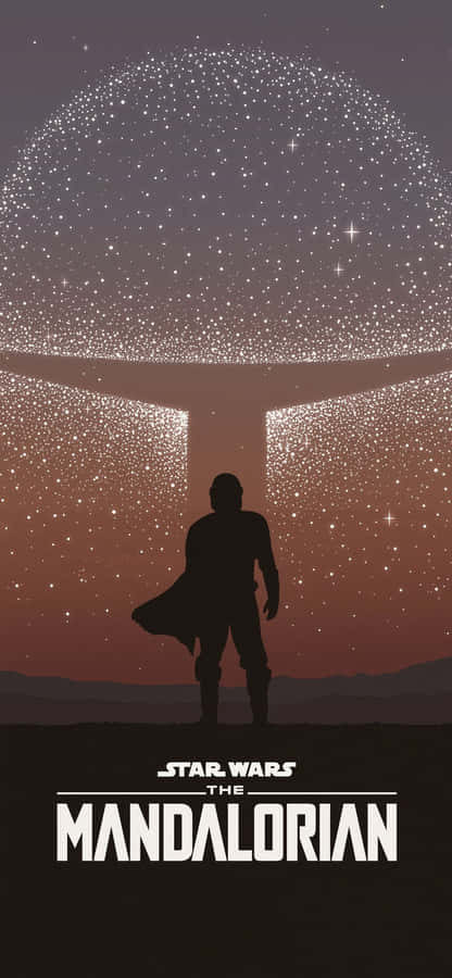 Din Djarin Poster With Mask The Mandalorian Iphone Wallpaper