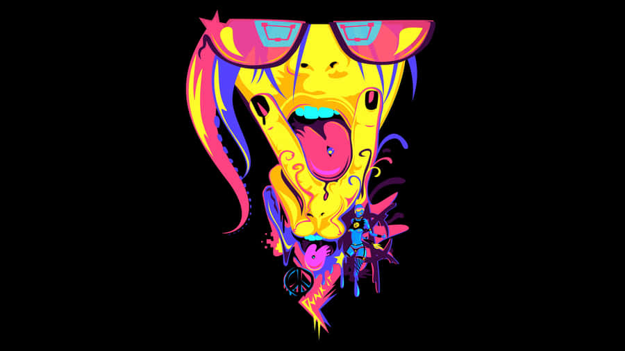 Diplo Piercing Woman Face Art Wallpaper