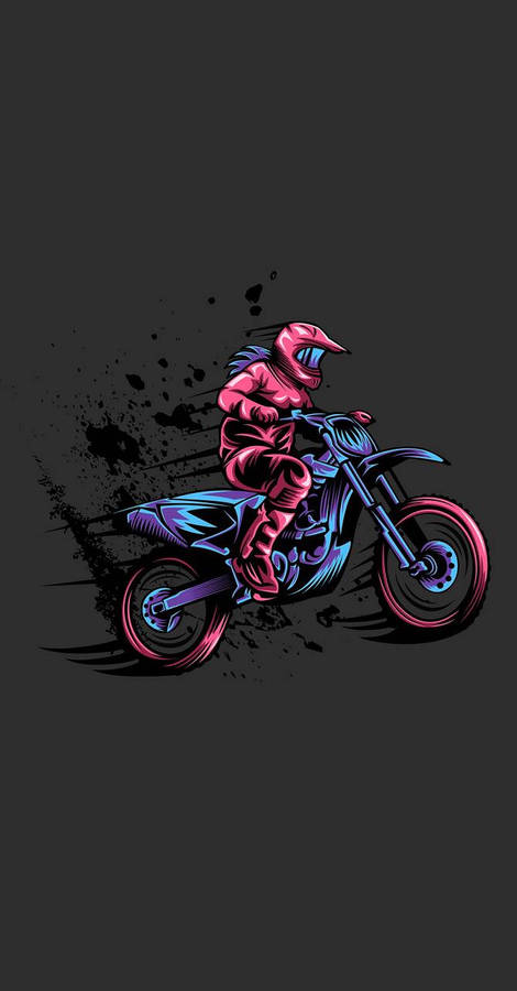 Dirt Bike Digital Illustration Wallpaper