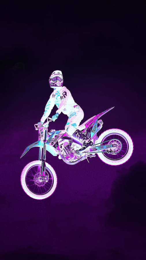 Dirt Bike Neon Art Wallpaper