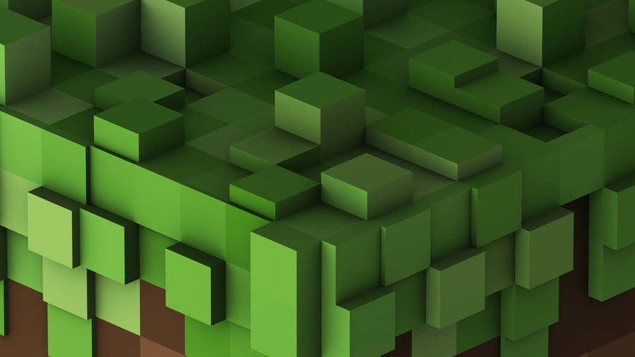 Dirt Grass Block Close-up 2560x1440 Minecraft Wallpaper