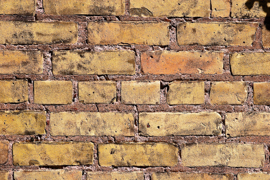 Dirty Yellow Brick Wallpaper