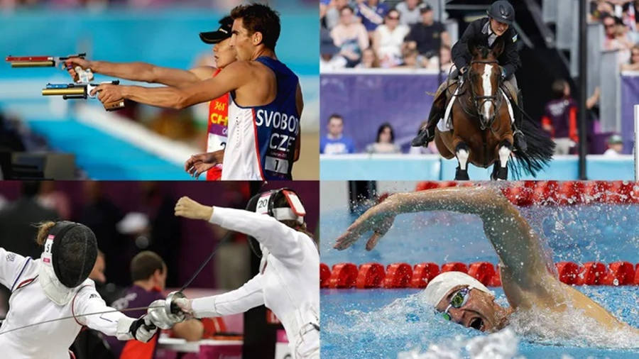 Disciplined Athletes Modern Pentathlon Wallpaper