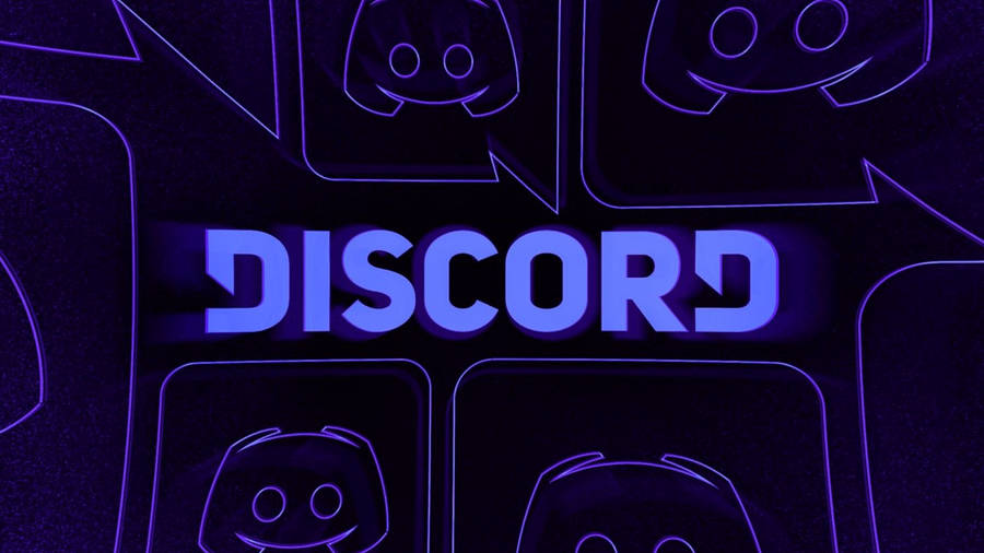 Discord Neon Wordmark Wallpaper