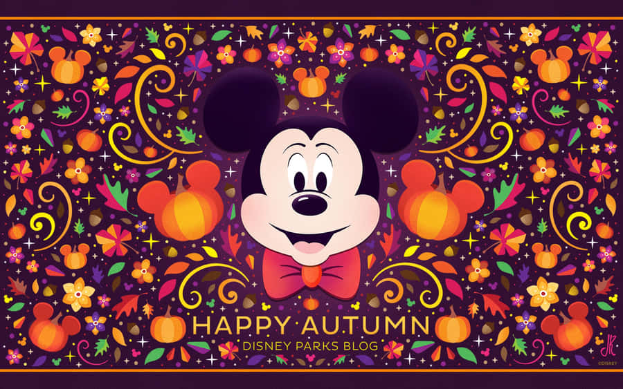Disney Autumn Mickey Mouse Wallpaper