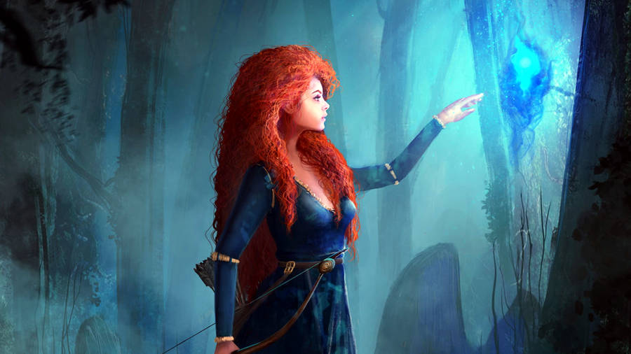 Disney Brave Merida And The Wisps Wallpaper