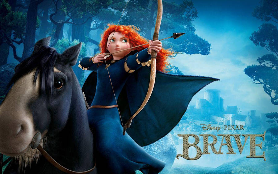 Disney Brave Merida With Arrow Wallpaper