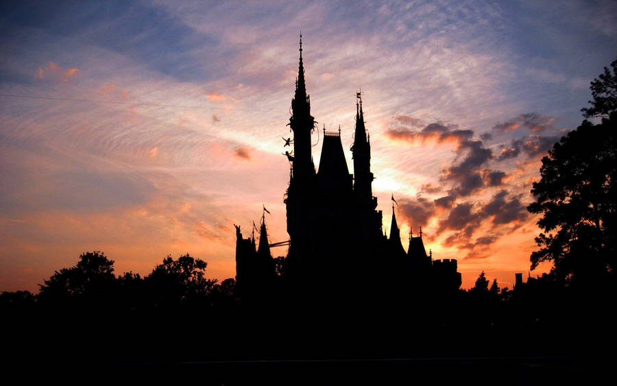 Disney Castle Sillhouette Wallpaper