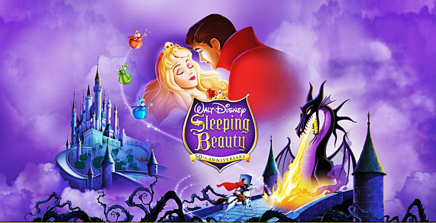 Disney Characters Of Sleeping Beauty Wallpaper