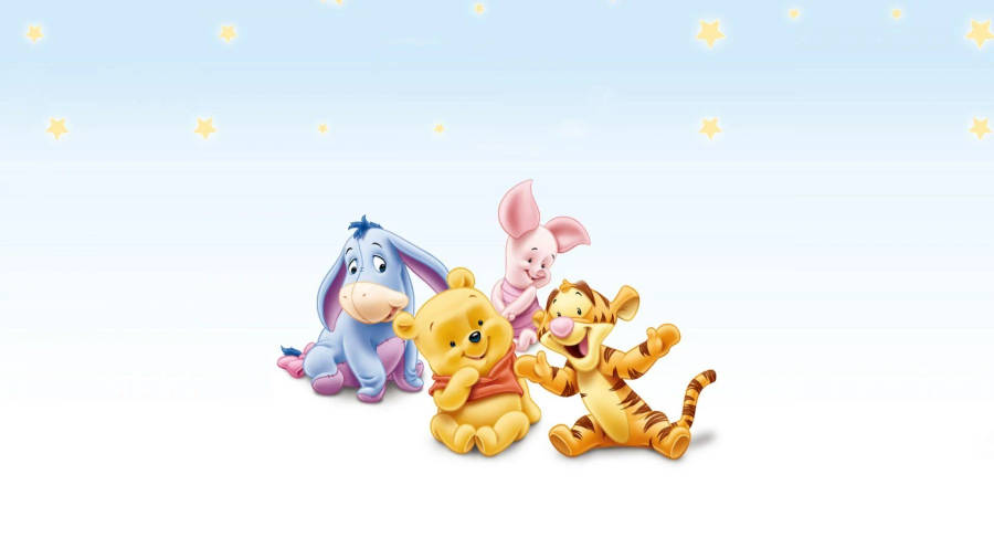 Disney Characters Winnie And Friends Wallpaper