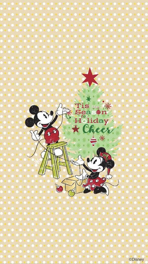 Disney Christmas Tree With Mickey Wallpaper
