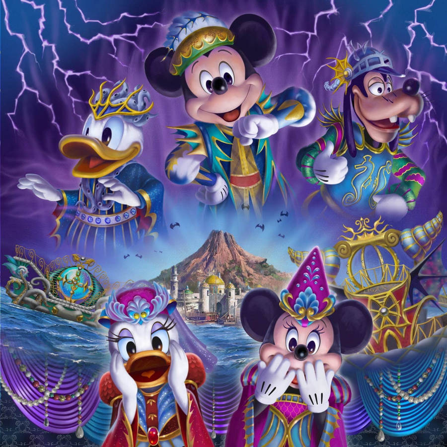 Disney Halloween Mickey And Friends Wallpaper