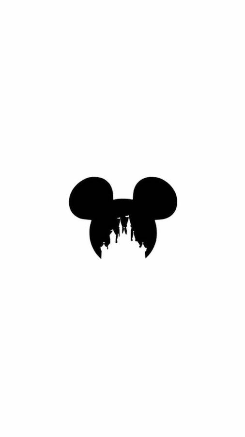 Disney Logo Mickey Head And Castle Wallpaper