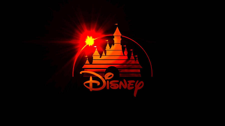 Disney Logo Orange Spark Wallpaper