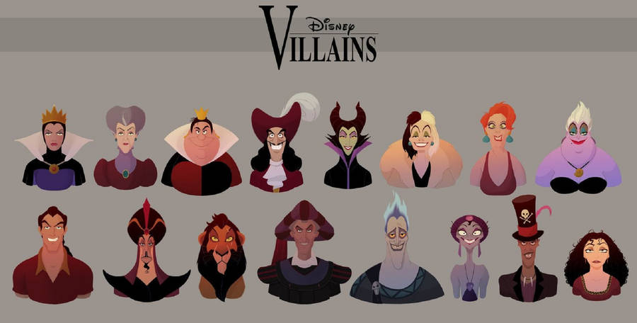 Disney Villains Green Banner Wallpaper