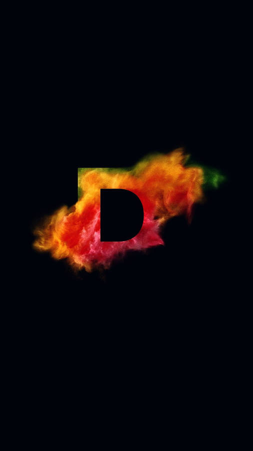 Dissolving Coloful Letter D Wallpaper