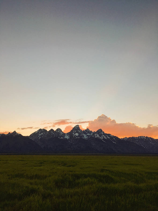 Distant Mountains Plain Hd Iphone Wallpaper