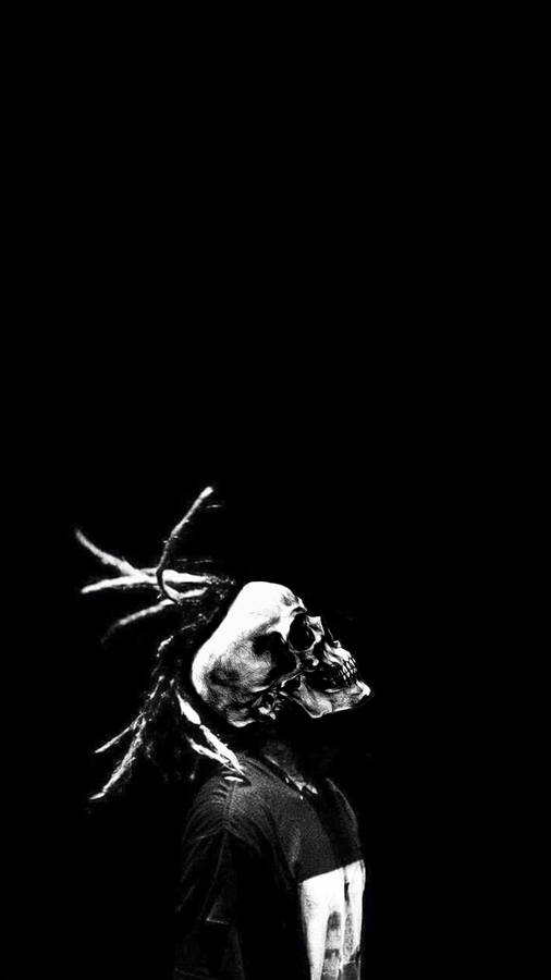 Distinctive Dreadlock Skull Art Inspired By Suicideboys Wallpaper