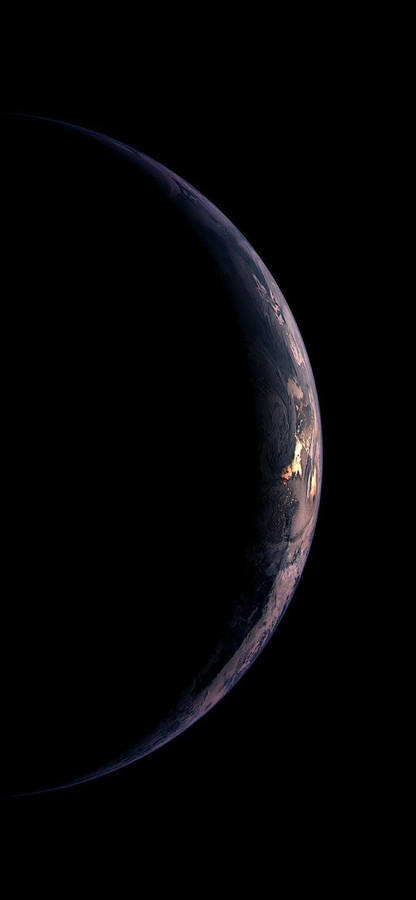 Distinctive Iphone X Amoled Display Featuring A High-resolution Planet Surface Image. Wallpaper