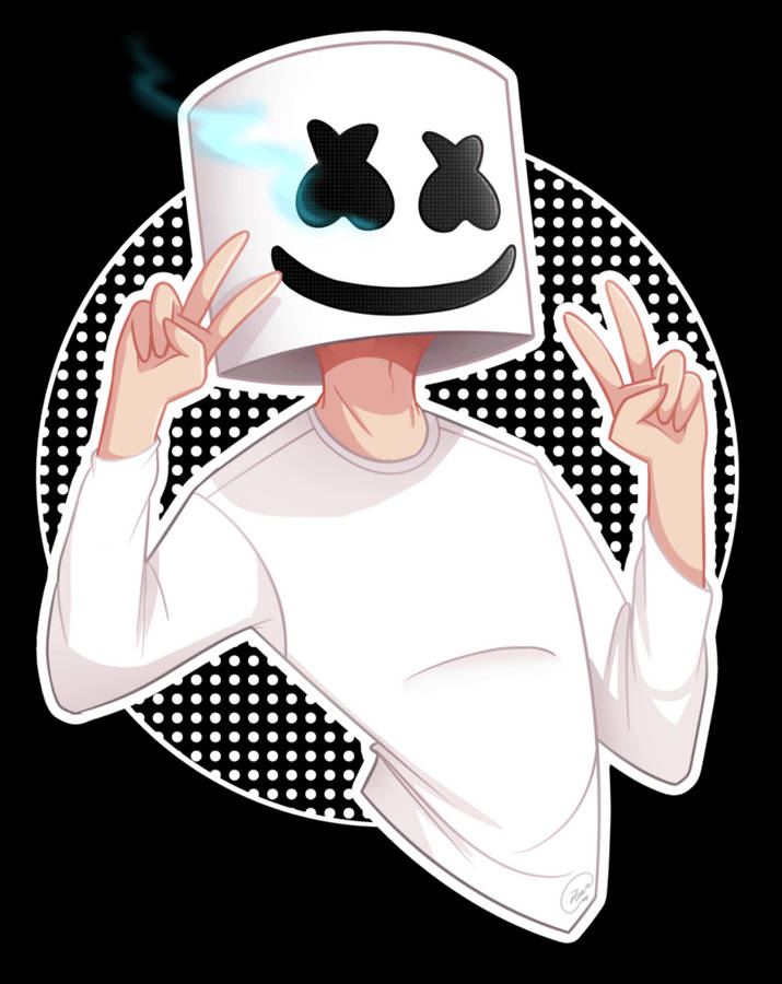 Dj Marshmello Performance Art On Iphone Wallpaper