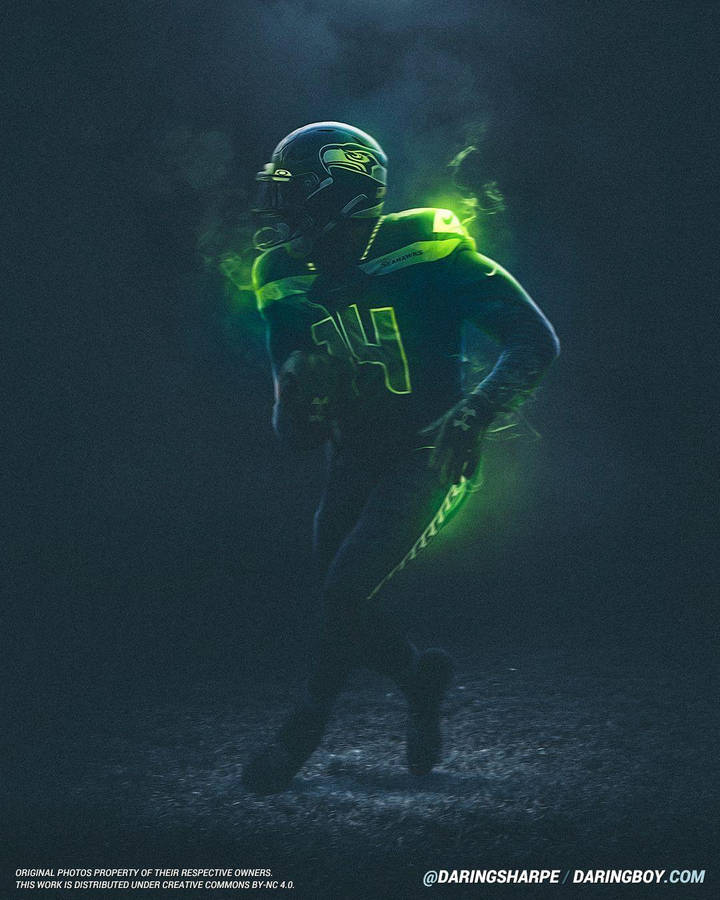 Dk Metcalf Glowing Green Wallpaper