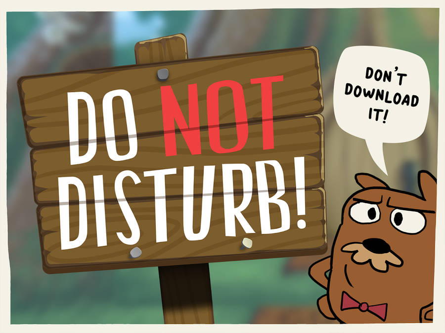 Do Not Disturb Cartoon Sign Wallpaper