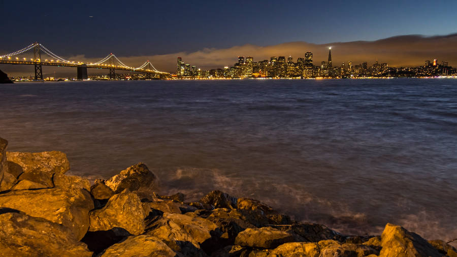 Dock And Bridge San Francisco Photography Wallpaper