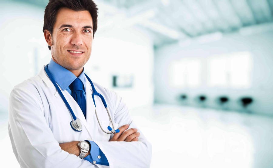 Doctor Physician Studio Photograph Wallpaper