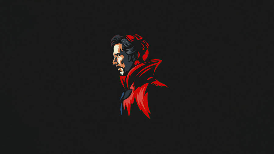 Doctor Strange Minimalist Side Profile Wallpaper